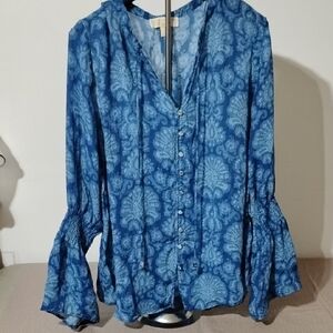 MICHAEL Michael Kors Blue Paisley Blouse